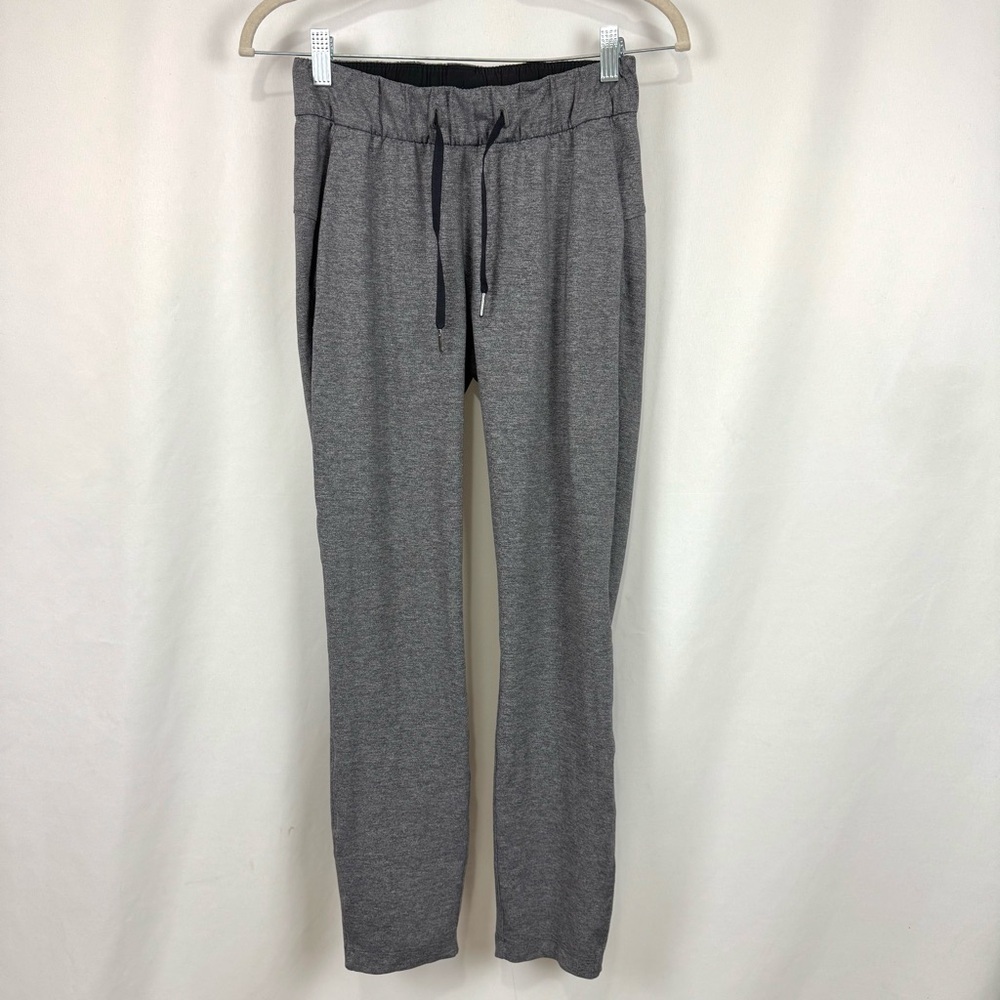Lululemon On The Fly Pant 28" Womens Size 2 Casual Pull On Heathered Grey Black - Picture 3 of 12